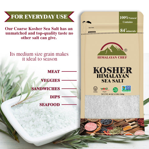 Kosher Sea Salt 3 lbs | HIMALAYAN CHEF